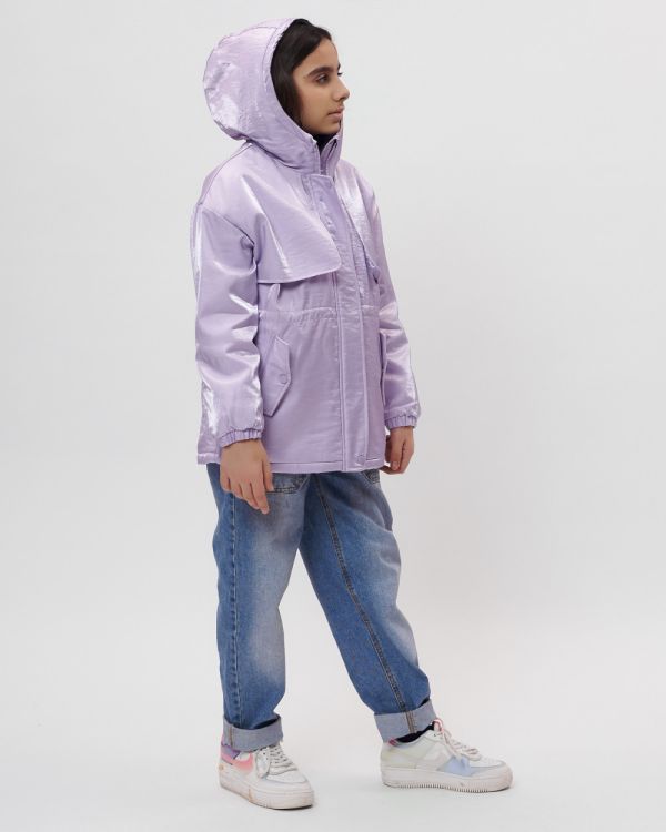 Purple demi-season jacket for girls 22001F